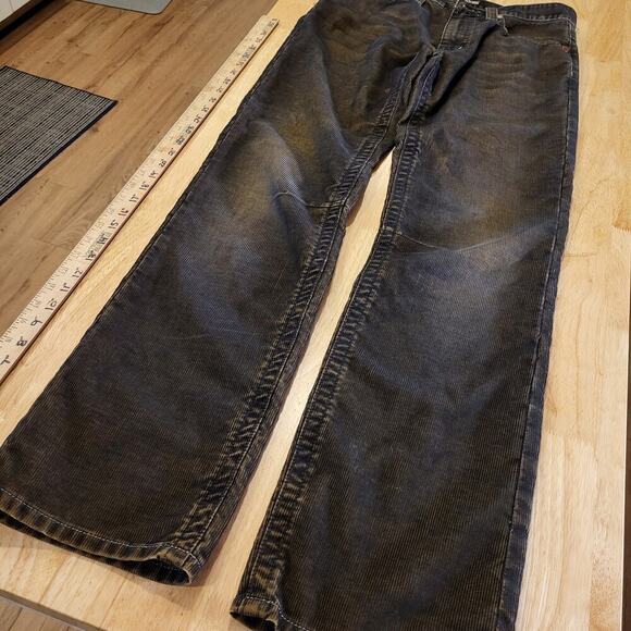 Vintage Y2K X-ray Denim Corderoy Straight Leg/Wide Pocket Button Detail 32 - Picture 2 of 13